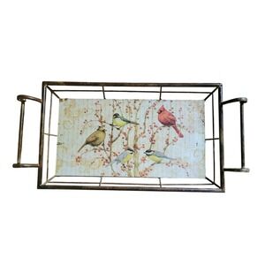 Tim Coffey Traditions Bird Tray Large Metal Wire Rustic Farmhouse Decor